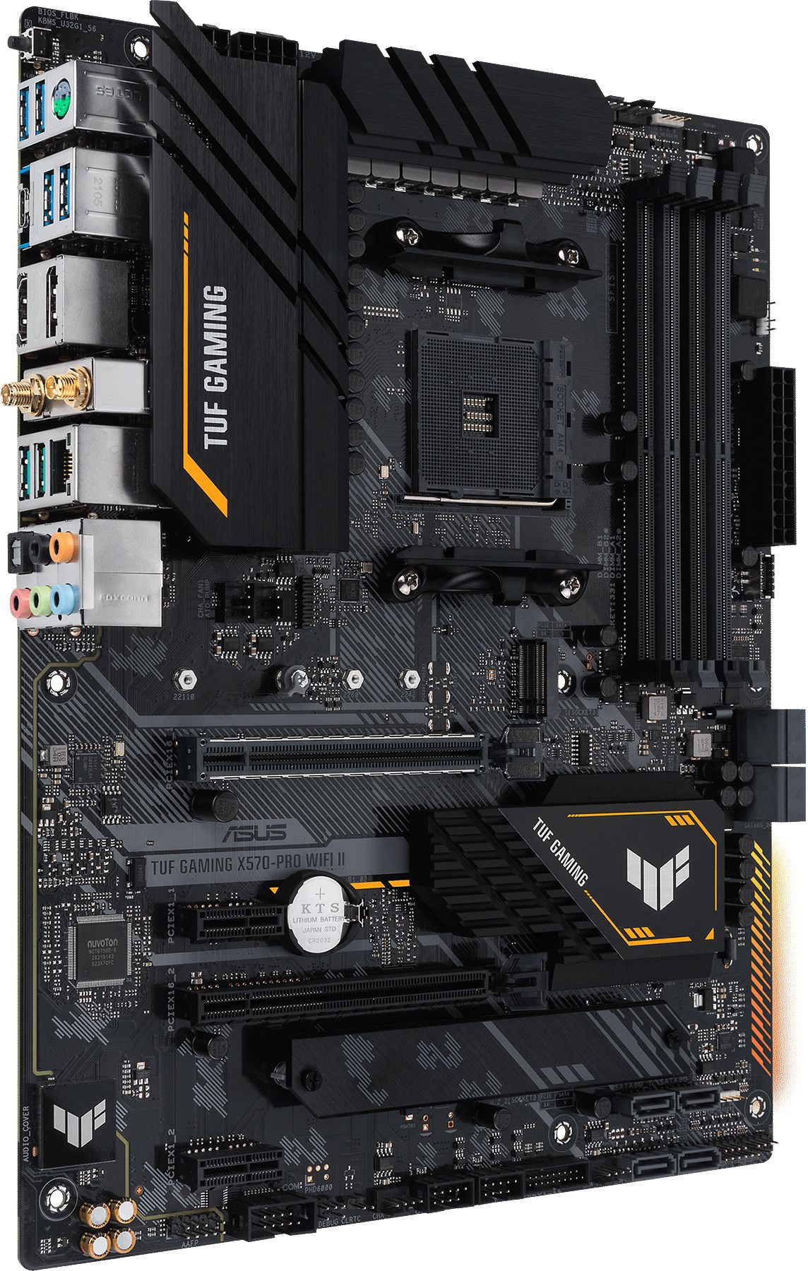 Материнская плата Asus TUF GAMING X570-PRO WIFI II Soc-AM4 AMD X570 4xDDR4 ATX AC`97 8ch(7.1) 2.5Gg RAID+HDMI+DP — фото 2