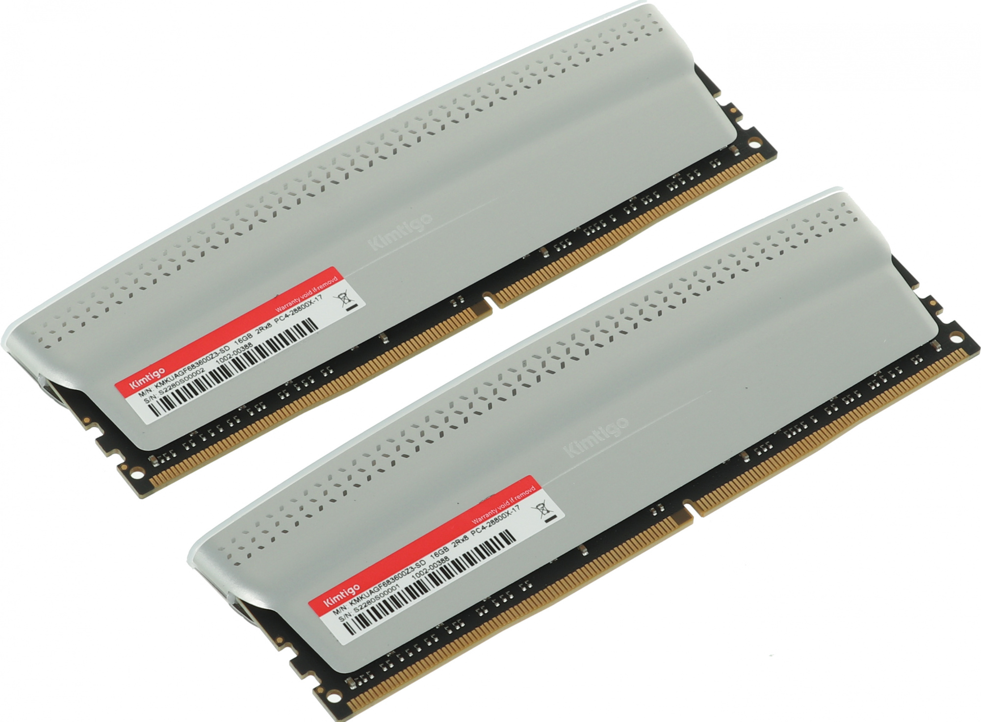 Память DDR4 2x16Gb 3600MHz Kimtigo KMKUAGF683600Z3-SD RTL PC4-28800 DIMM 288-pin — фото 3