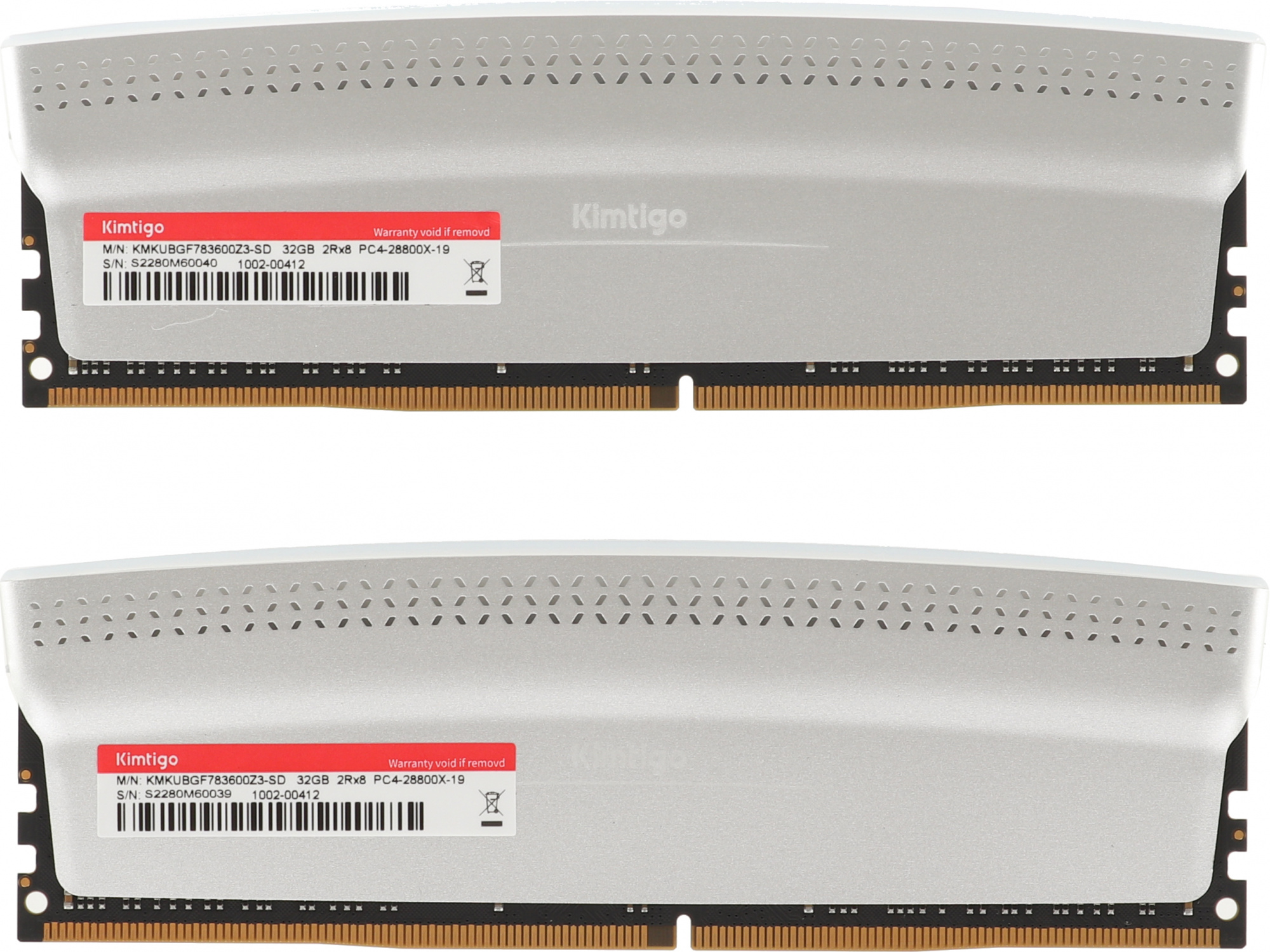 Память DDR4 2x32Gb 3600MHz Kimtigo KMKUBGF783600Z3-SD RTL PC4-28800 DIMM 288-pin — фото 2