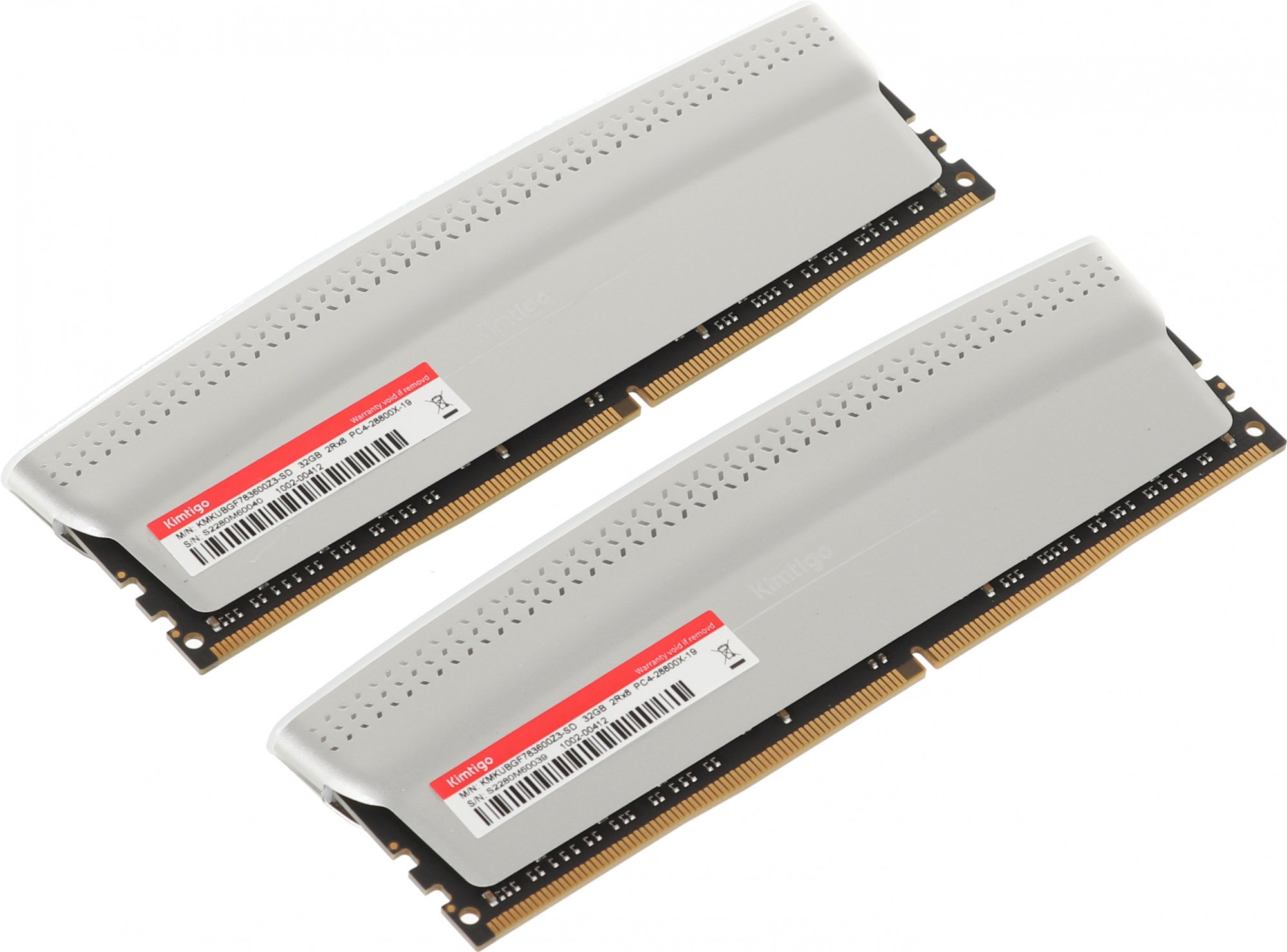 Память DDR4 2x32Gb 3600MHz Kimtigo KMKUBGF783600Z3-SD RTL PC4-28800 DIMM 288-pin — фото 3