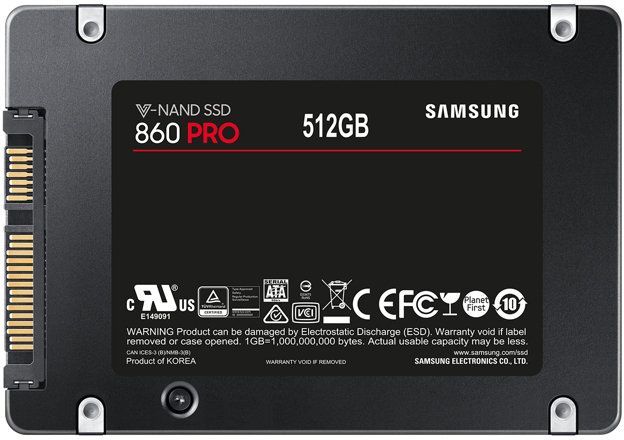 Накопитель SSD Samsung SATA III 512Gb MZ-76P512BW 860 Pro 2.5" — фото 2