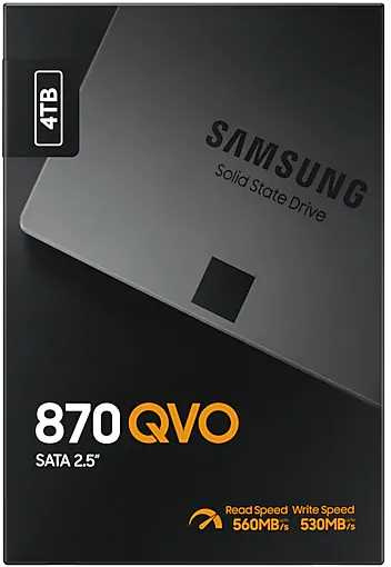 Накопитель SSD Samsung SATA III 4Tb MZ-77Q4T0BW 870 QVO 2.5" — фото 6