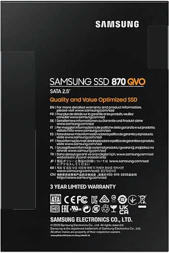 Накопитель SSD Samsung SATA III 4Tb MZ-77Q4T0BW 870 QVO 2.5" — фото 7