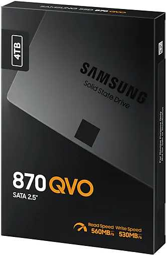 Накопитель SSD Samsung SATA III 4Tb MZ-77Q4T0BW 870 QVO 2.5" — фото 8