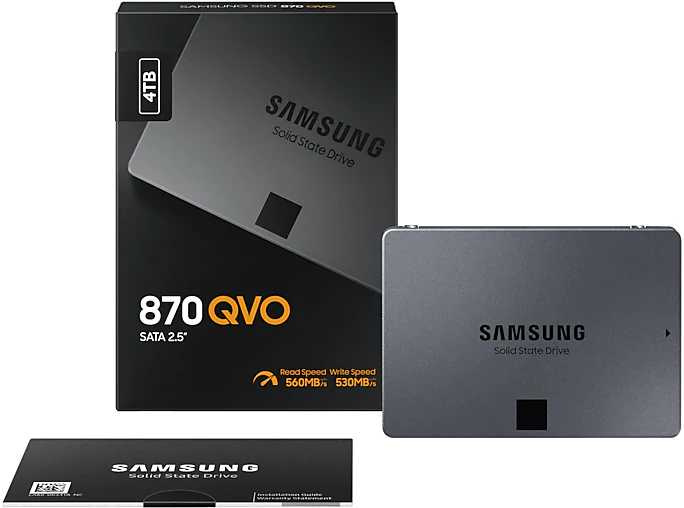 Накопитель SSD Samsung SATA III 4Tb MZ-77Q4T0BW 870 QVO 2.5" — фото 9