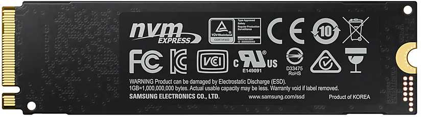 Накопитель SSD Samsung PCI-E x4 2Tb MZ-V7S2T0BW 970 EVO Plus M.2 2280 — фото 5