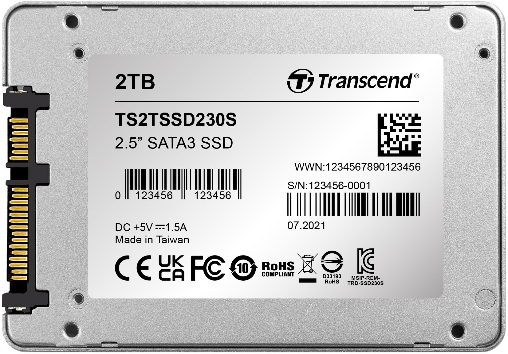 Накопитель SSD Transcend SATA III 2Tb TS2TSSD230S SSD230S 2.5" — фото 5
