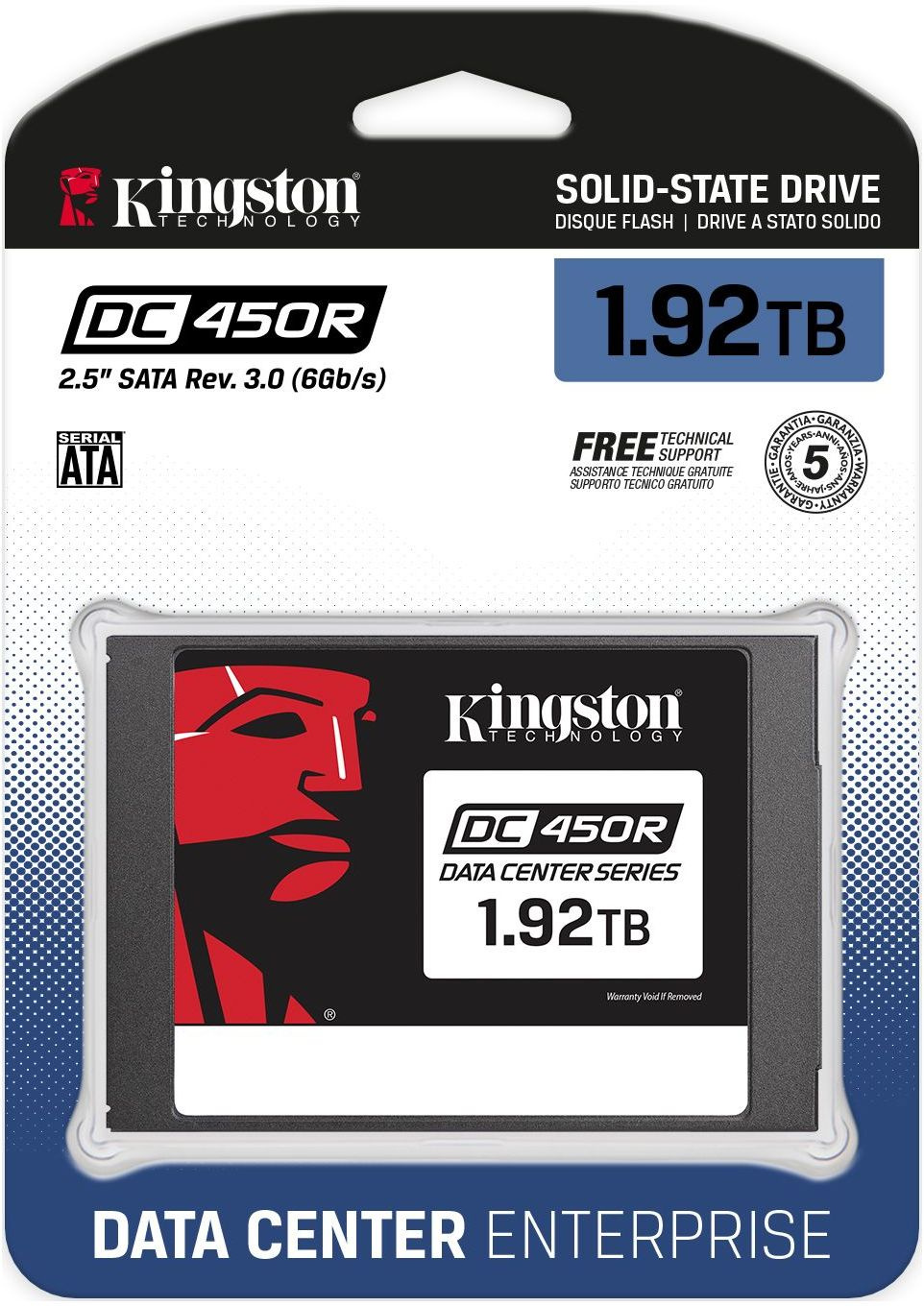 Накопитель SSD Kingston SATA III 1.92Tb SEDC450R/1920G DC450R 2.5" 0.3 DWPD — фото 3