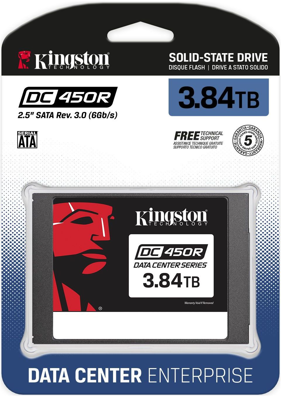 Накопитель SSD Kingston SATA III 3.84Tb SEDC450R/3840G DC450R 2.5" 0.4 DWPD — фото 3