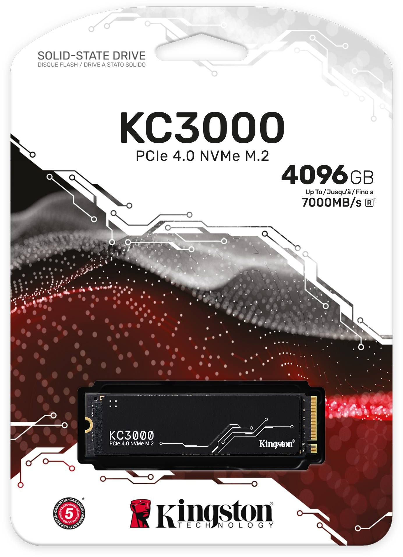 Накопитель SSD Kingston PCI-E 4.0 x4 4Tb SKC3000D/4096G KC3000 M.2 2280 — фото 3