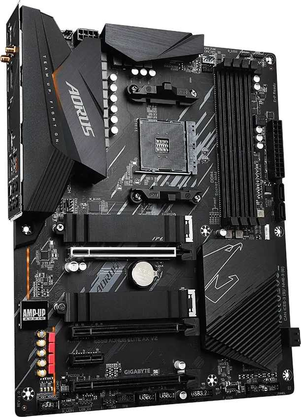 Материнская плата Gigabyte B550 AORUS ELITE AX V2 Soc-AM4 AMD B550 4xDDR4 ATX AC`97 8ch(7.1) 2.5Gg RAID+HDMI+DP — фото 2