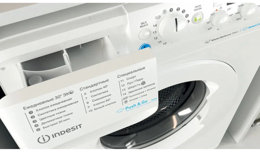 Стиральная машина Indesit BWSD 61051 WWV RU класс: A загр.фронтальная макс.:6кг белый — фото 2