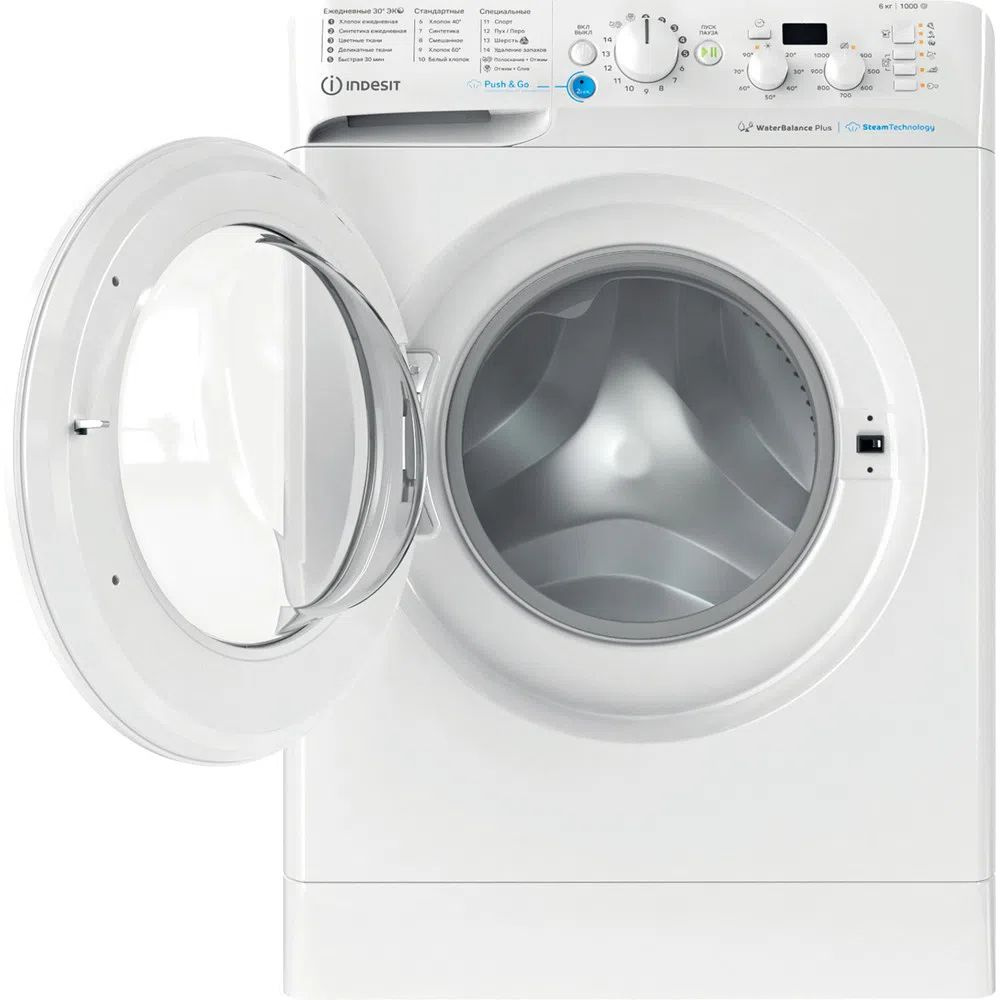 Стиральная машина Indesit BWSD 61051 WWV RU класс: A загр.фронтальная макс.:6кг белый — фото 8