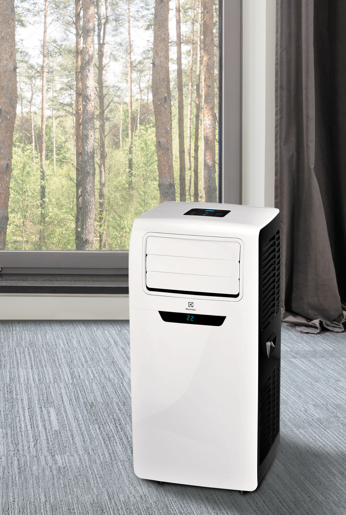 Кондиционер мобильный Electrolux Manhattan EACM-12 FM/N3 белый/черный — фото 2