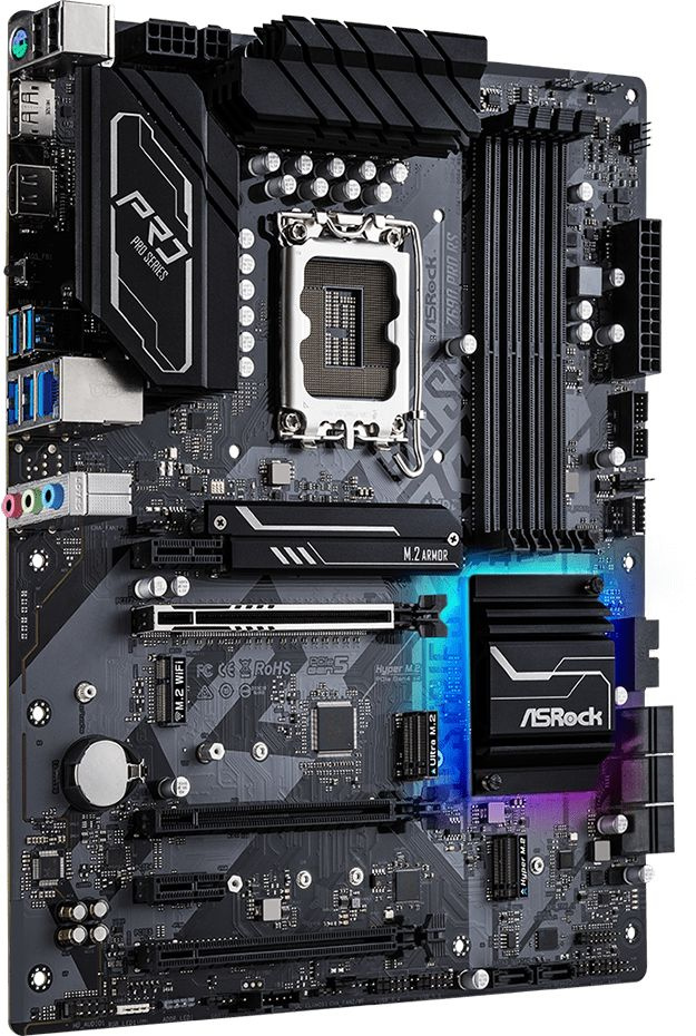 Материнская плата Asrock Z690 PRO RS Soc-1700 Intel Z690 4xDDR4 ATX AC`97 8ch(7.1) 2.5Gg RAID+HDMI+DP — фото 6