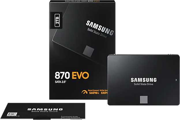 Накопитель SSD Samsung SATA III 2Tb MZ-77E2T0BW 870 EVO 2.5" — фото 8
