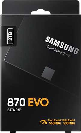 Накопитель SSD Samsung SATA III 2Tb MZ-77E2T0BW 870 EVO 2.5" — фото 9