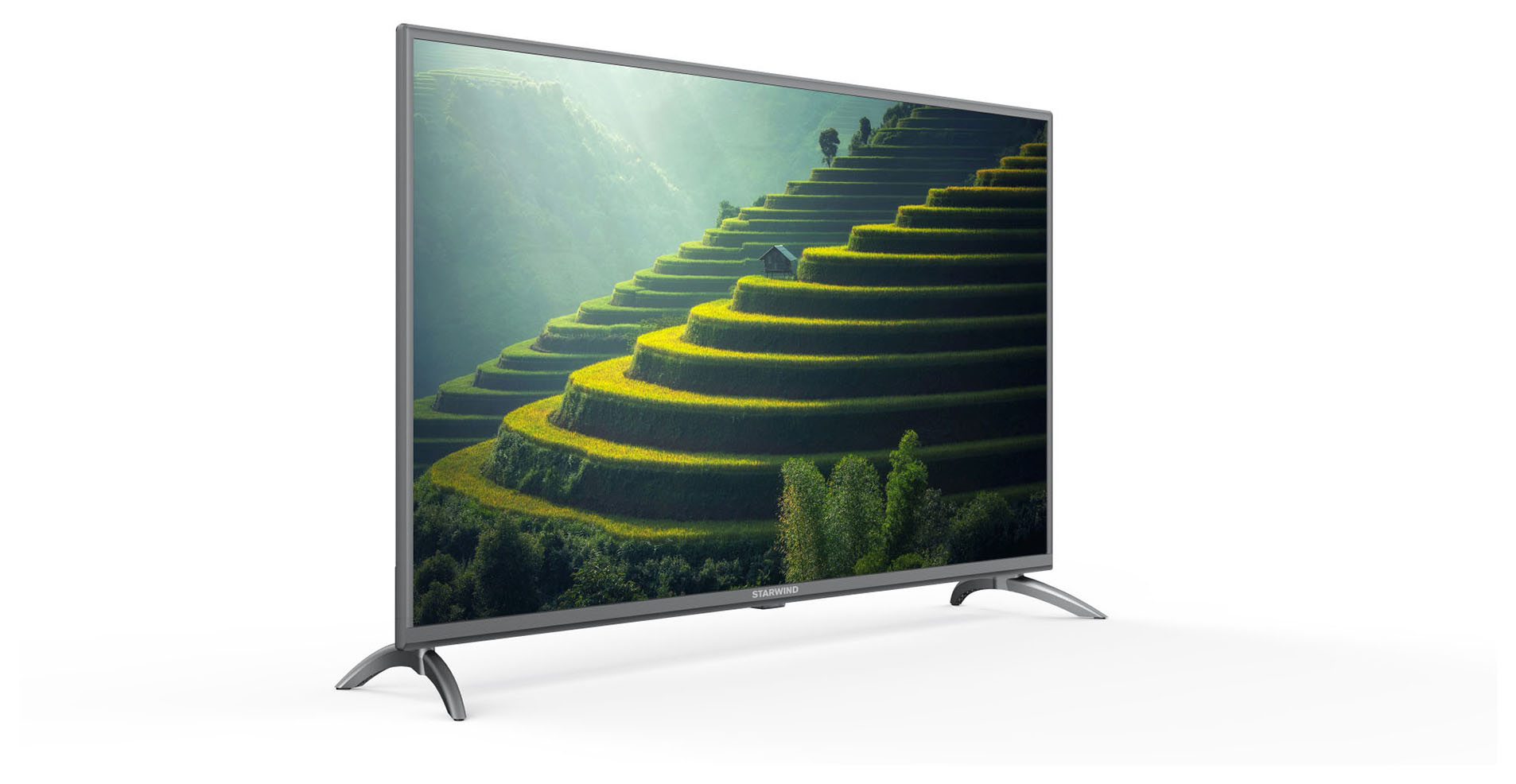 Телевизор LED Starwind 43" SW-LED43UG400 Яндекс.ТВ стальной 4K Ultra HD 60Hz DVB-T DVB-T2 DVB-C DVB-S DVB-S2 USB WiFi Smart TV — фото 6