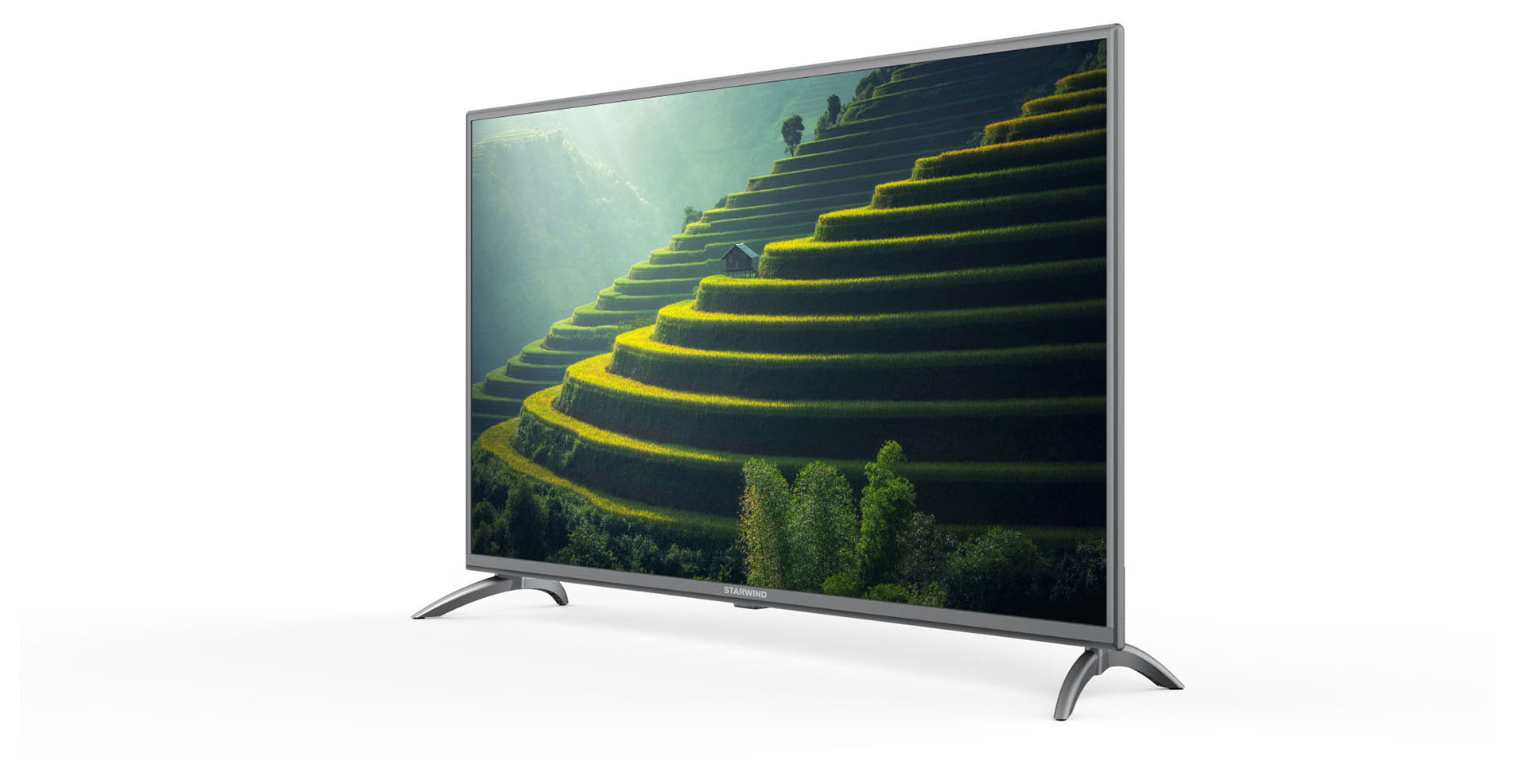 Телевизор LED Starwind 43" SW-LED43UG400 Яндекс.ТВ стальной 4K Ultra HD 60Hz DVB-T DVB-T2 DVB-C DVB-S DVB-S2 USB WiFi Smart TV — фото 7