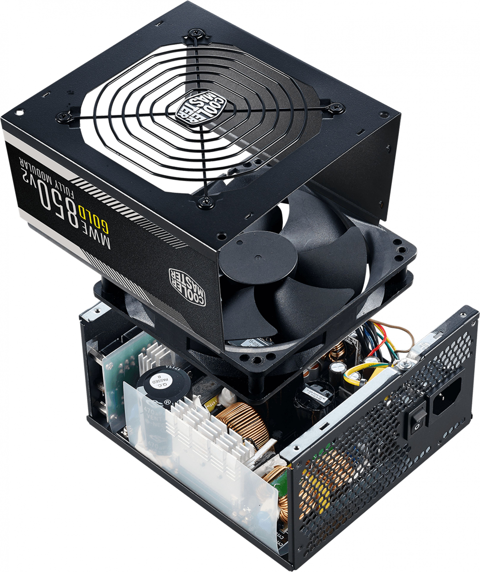 Блок питания Cooler Master ATX 850W Gold 80+ gold (24+8+4+4pin) APFC 120mm fan 12xSATA Cab Manag RTL — фото 5