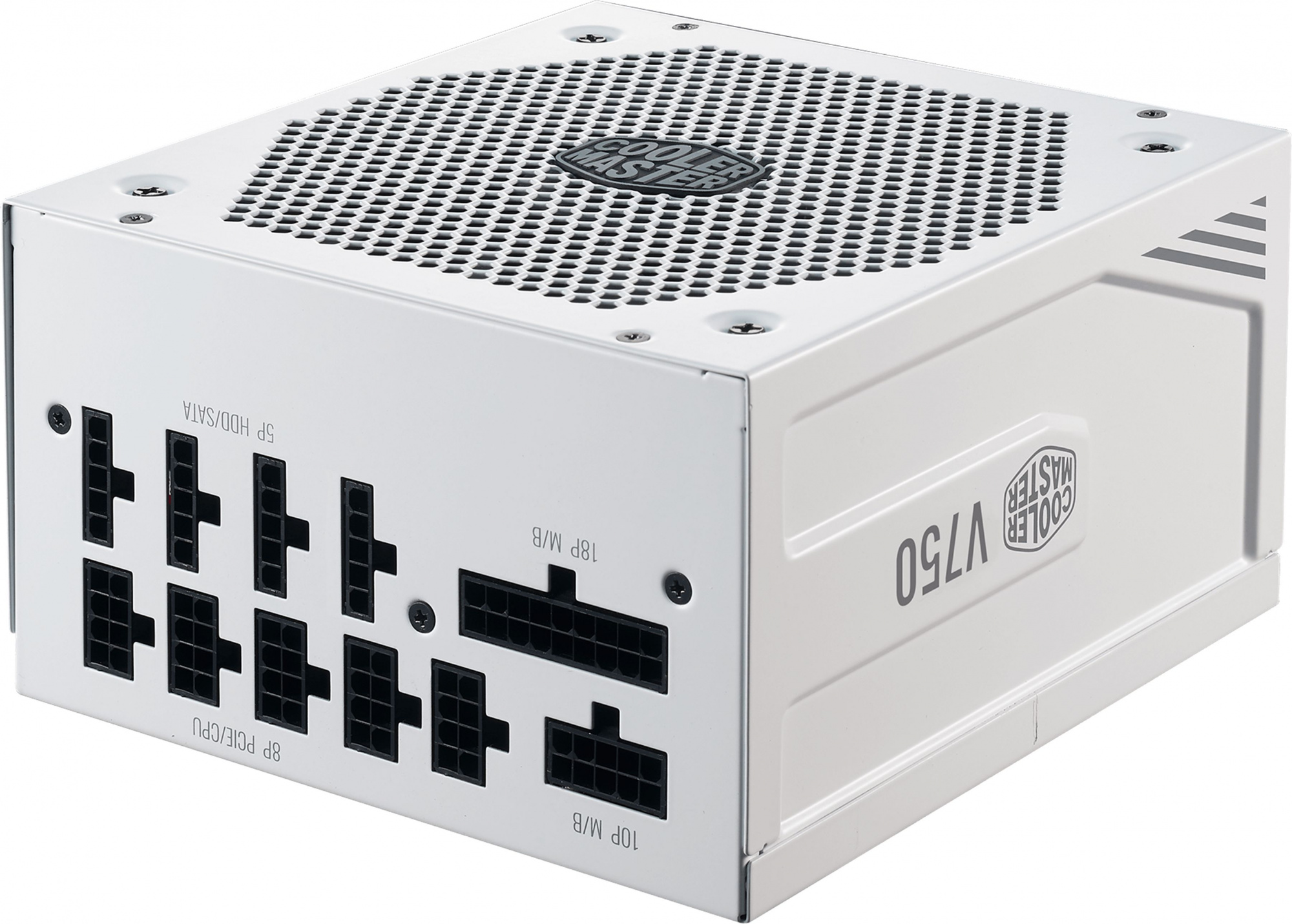 Блок питания Cooler Master ATX 750W V Gold V2 WHITE CASE 80+ gold (24+8+4+4pin) APFC 135mm fan 12xSATA Cab Manag RTL — фото 3