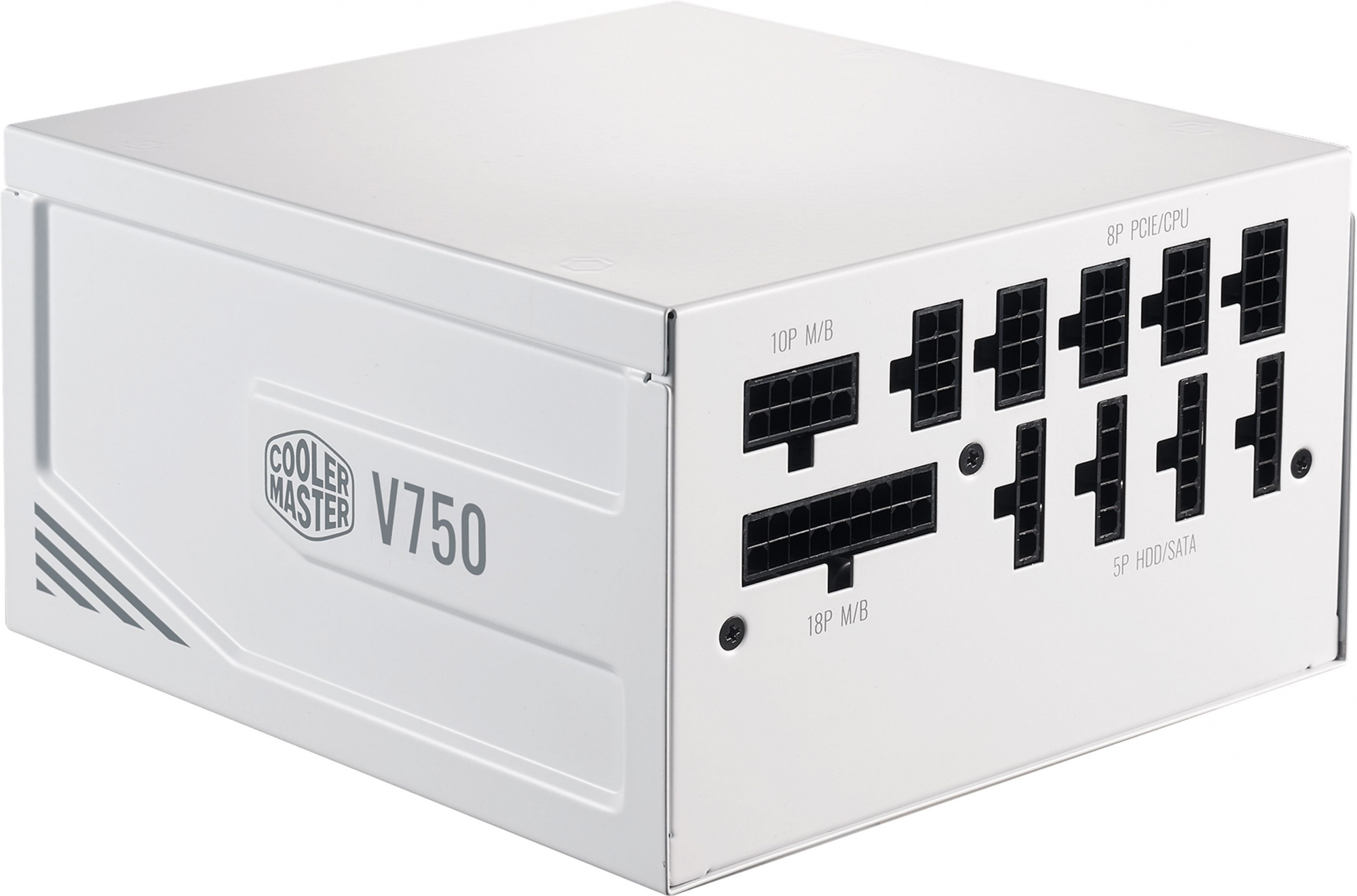 Блок питания Cooler Master ATX 750W V Gold V2 WHITE CASE 80+ gold (24+8+4+4pin) APFC 135mm fan 12xSATA Cab Manag RTL — фото 4