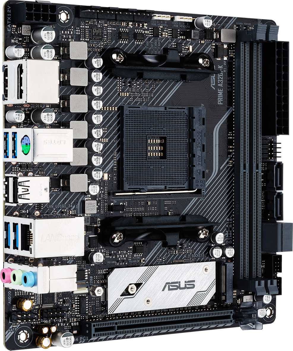 Материнская плата Asus PRIME A320I-K Soc-AM4 AMD A320 2xDDR4 mini-ITX AC`97 8ch(7.1) GbLAN RAID+HDMI+DP — фото 3
