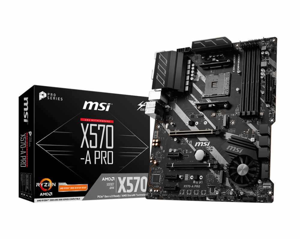 Материнская плата MSI X570-A PRO Soc-AM4 AMD X570 4xDDR4 ATX AC`97 8ch(7.1) GbLAN RAID+HDMI