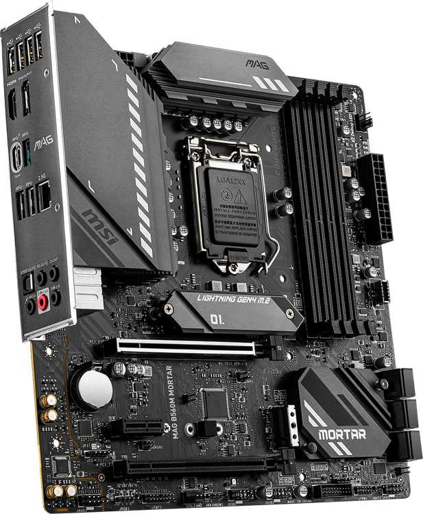Материнская плата MSI MAG B560M MORTAR Soc-1200 Intel B560 4xDDR4 mATX AC`97 8ch(7.1) 2.5Gg+HDMI+DP — фото 3