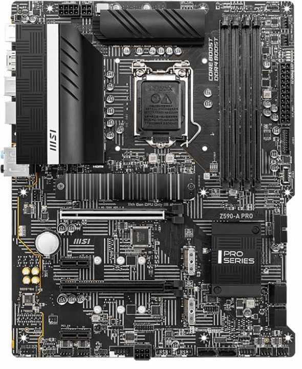 Материнская плата MSI Z590-A PRO Soc-1200 Intel Z590 4xDDR4 ATX AC`97 8ch(7.1) 2.5Gg RAID+HDMI+DP — фото 2