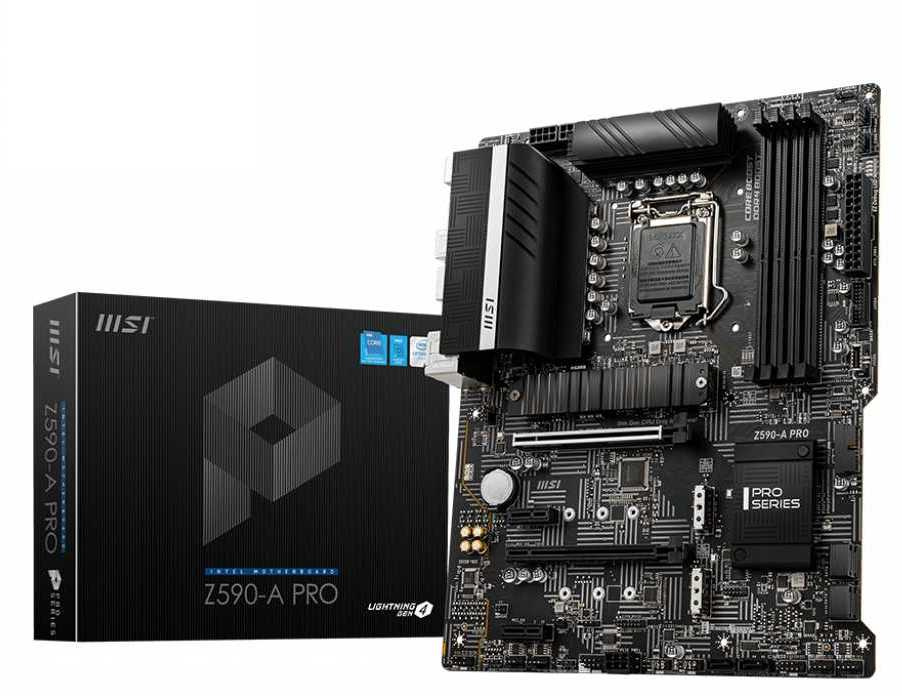 Материнская плата MSI Z590-A PRO Soc-1200 Intel Z590 4xDDR4 ATX AC`97 8ch(7.1) 2.5Gg RAID+HDMI+DP