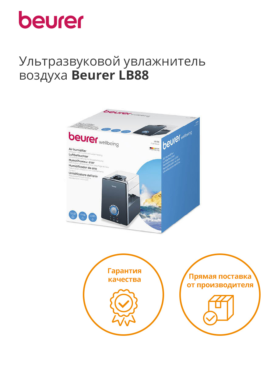 Увлажнитель воздуха Beurer LB88 280Вт (ультразвуковой) черный — фото 6