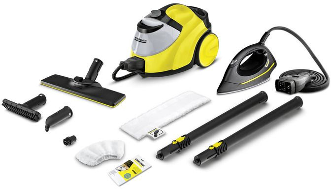 Пароочиститель напольный Karcher EasyFix SC 5 Iron 2200Вт желтый/черный
