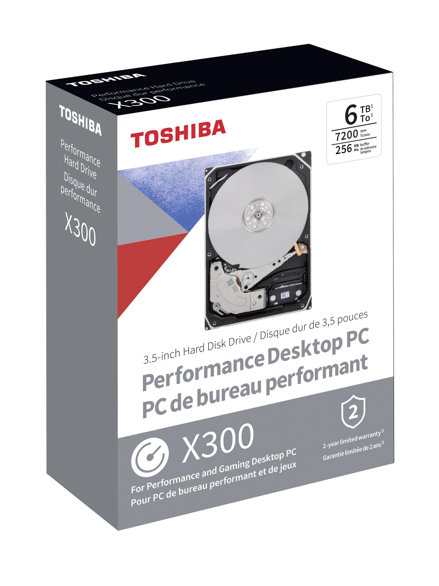 Жесткий диск Toshiba Original SATA-III 8Tb HDWR480EZSTA X300 (7200rpm) 256Mb 3.5" Rtl — фото 2