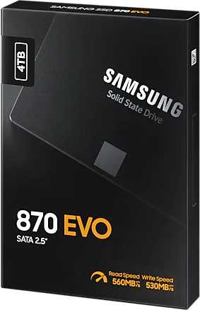 Накопитель SSD Samsung SATA III 4Tb MZ-77E4T0BW 870 EVO 2.5" — фото 8