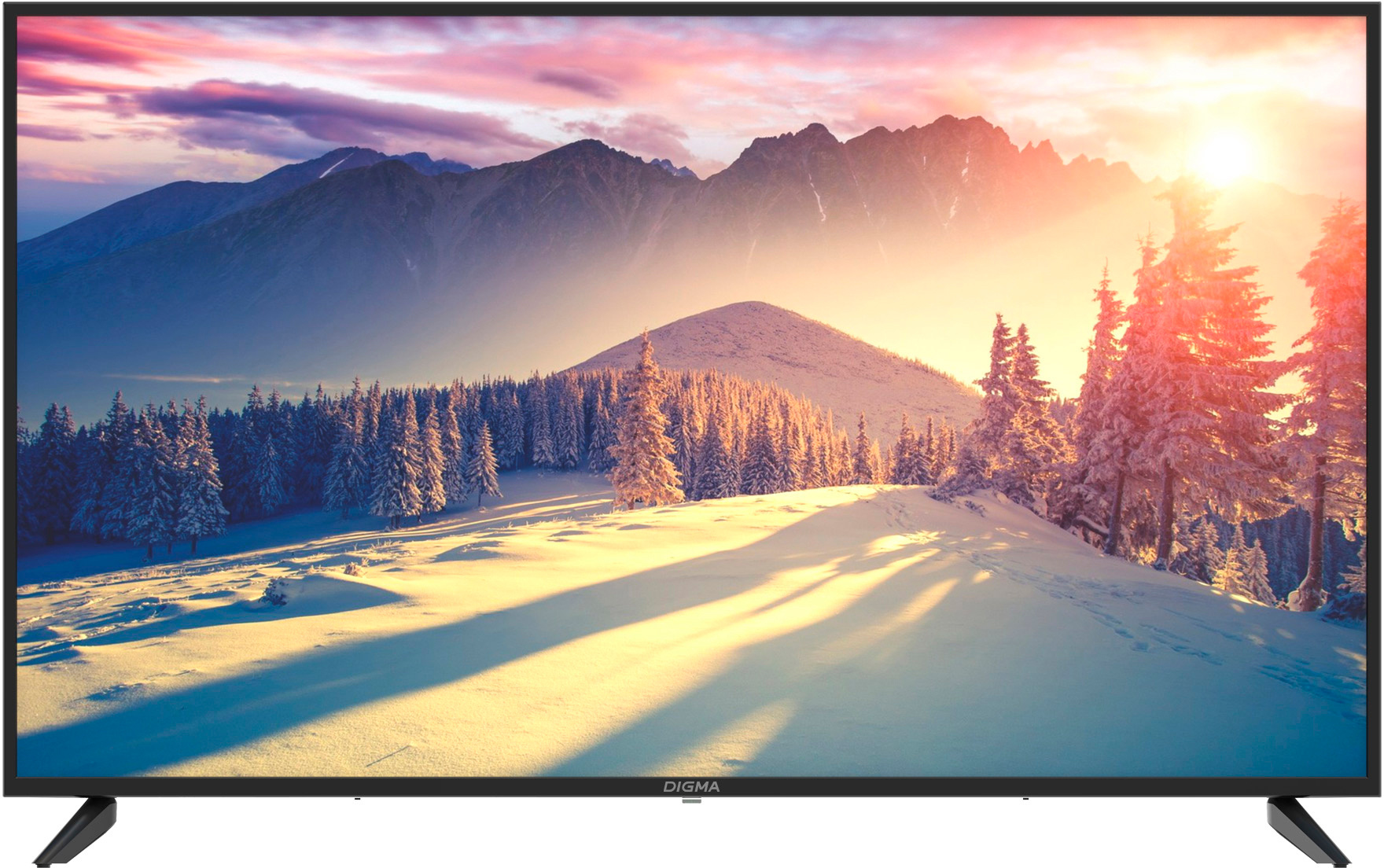 Телевизор LED Digma 50" DM-LED50UBB35 Салют ТВ черный 4K Ultra HD 60Hz DVB-T DVB-T2 DVB-C DVB-S DVB-S2 USB WiFi Smart TV (RUS)