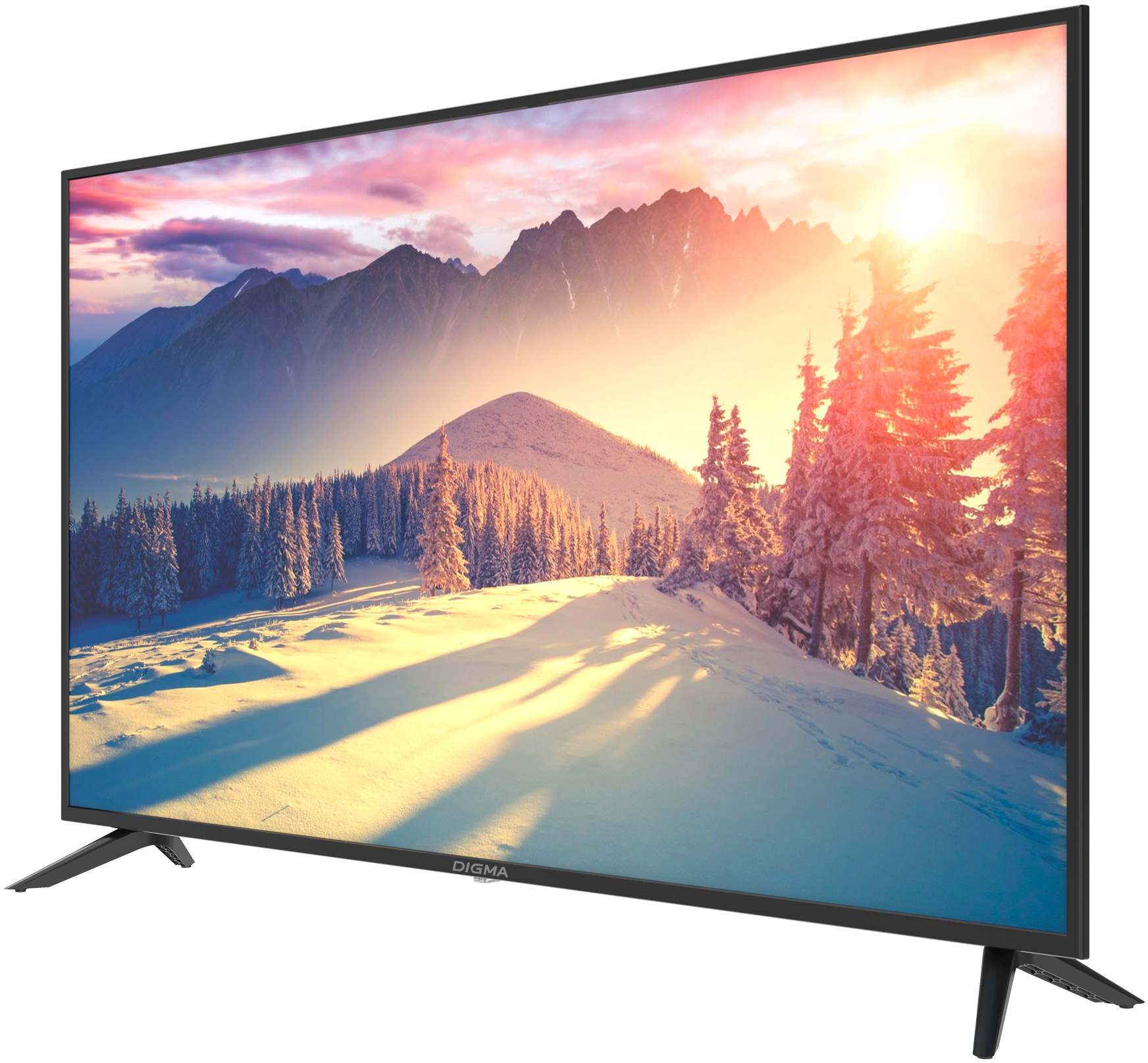 Телевизор LED Digma 50" DM-LED50UBB35 Салют ТВ черный 4K Ultra HD 60Hz DVB-T DVB-T2 DVB-C DVB-S DVB-S2 USB WiFi Smart TV (RUS) — фото 2