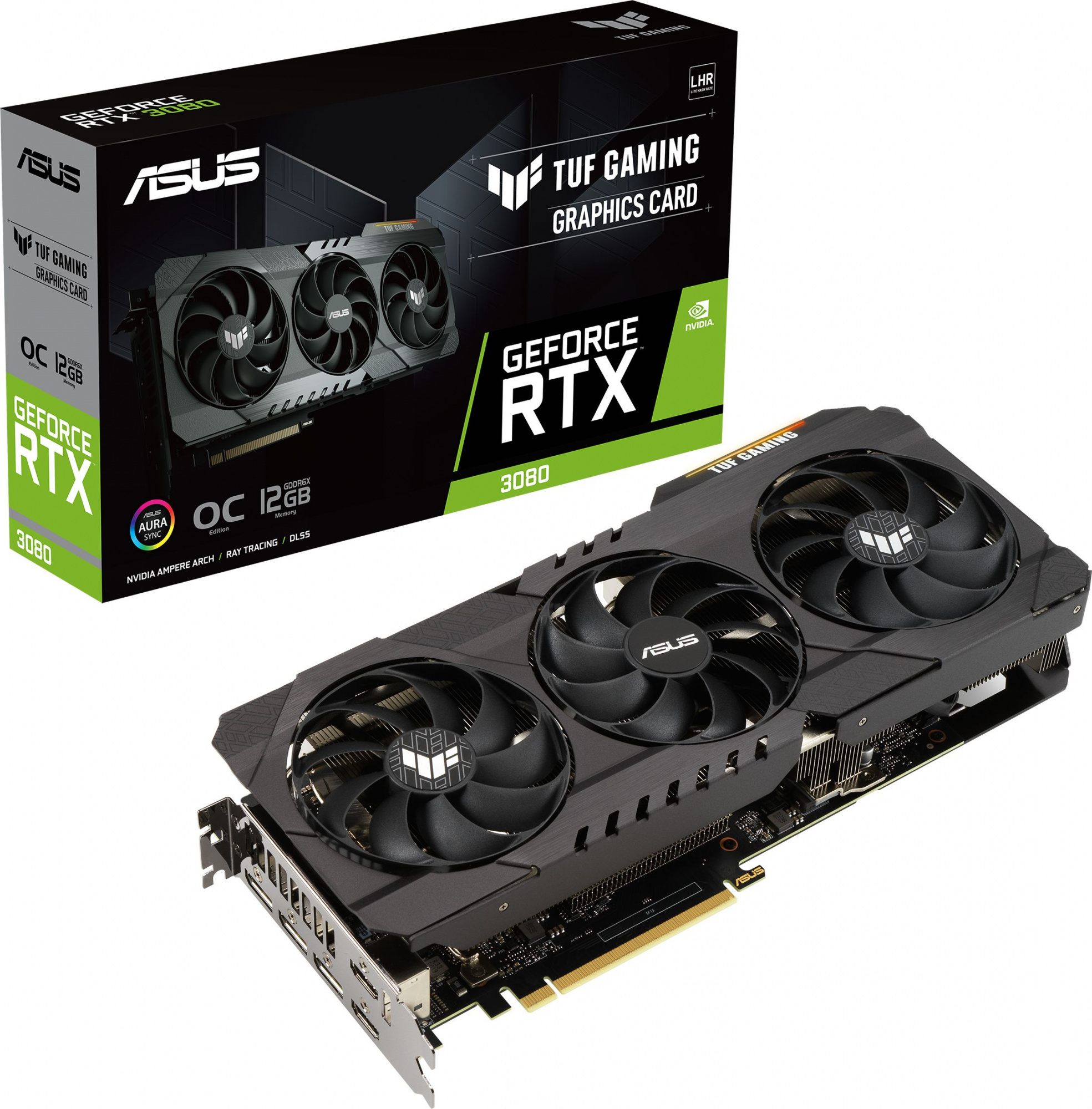 Видеокарта Asus PCI-E 4.0 TUF-RTX3080-O12G-GAMING NVIDIA GeForce RTX 3080 12288Mb 384 GDDR6X 1785/19000 HDMIx2 DPx3 HDCP Ret — фото 2