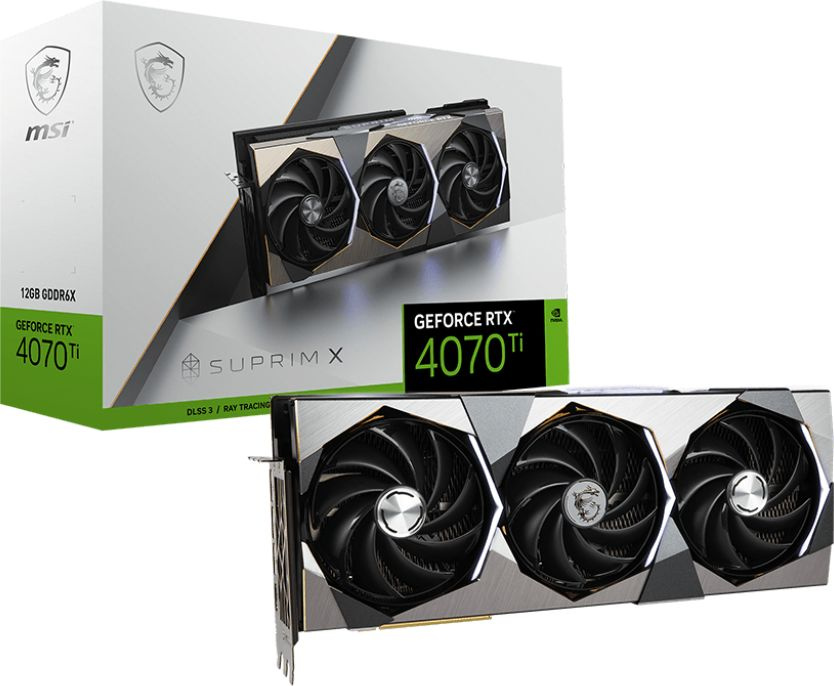 Видеокарта MSI PCI-E 4.0 RTX 4070 Ti SUPRIM X 12G NVIDIA GeForce RTX 4070TI 12288Mb 384 GDDR6X 1800/19000 HDMIx1 DPx3 HDCP Ret — фото 5