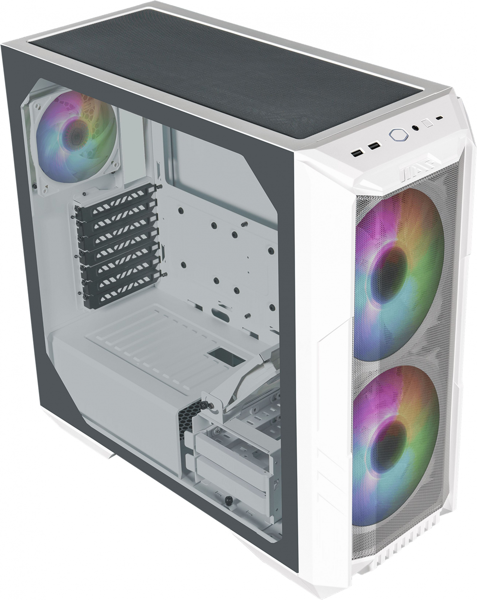 Корпус Cooler Master HAF500 белый без БП ATX 4x120mm 4x140mm 4x200mm 2xUSB3.0 audio bott PSU — фото 3