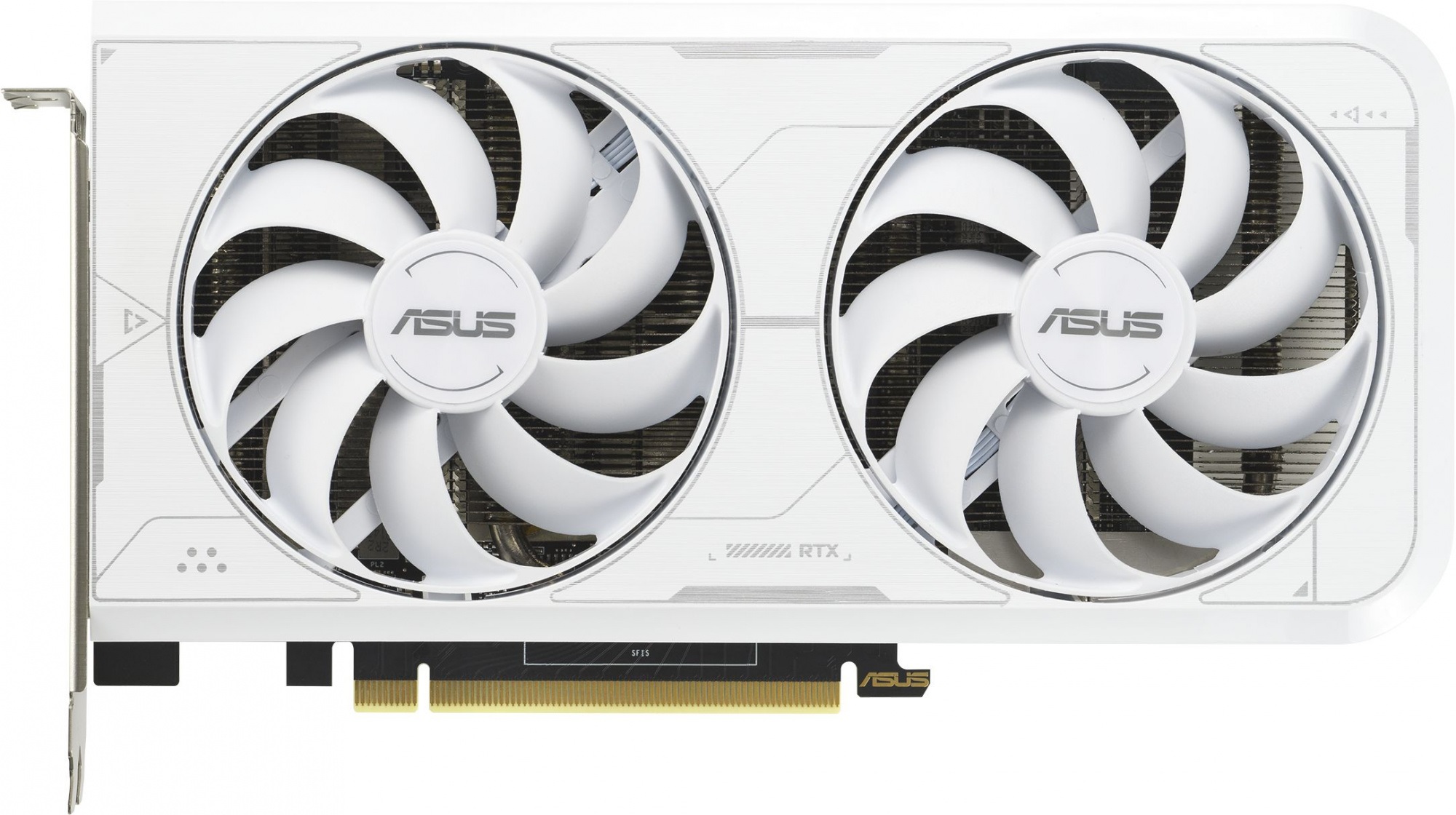 Видеокарта Asus PCI-E 4.0 DUAL-RTX3060TI-O8GD6X-WHITE NVIDIA GeForce RTX 3060Ti 8192Mb 256 GDDR6 1710/14000 HDMIx2 DPx3 HDCP Ret
