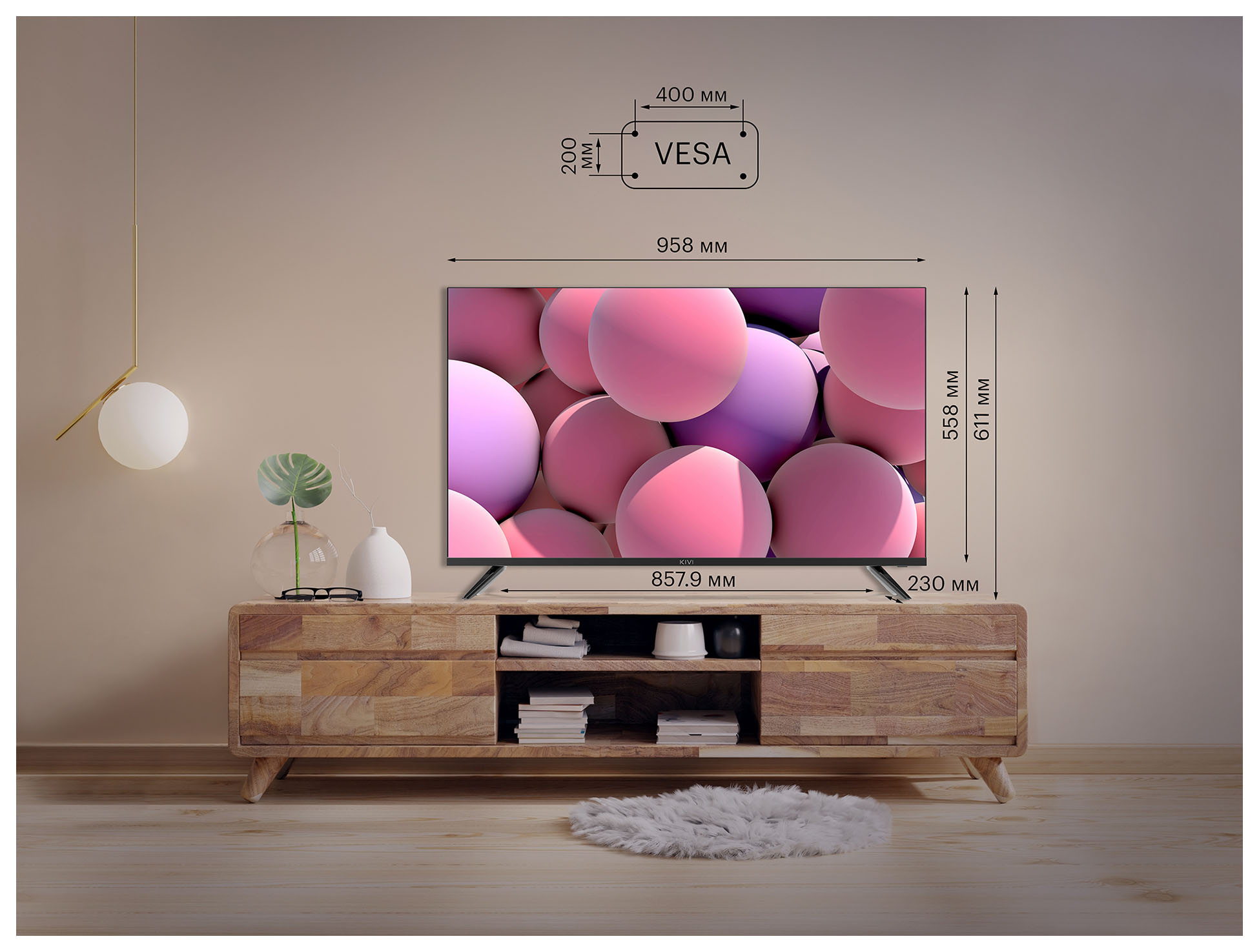 Телевизор LED Kivi 43" 43F750NB черный 4K Ultra HD 50Hz DVB-T2 DVB-C USB WiFi Smart TV (RUS) — фото 6