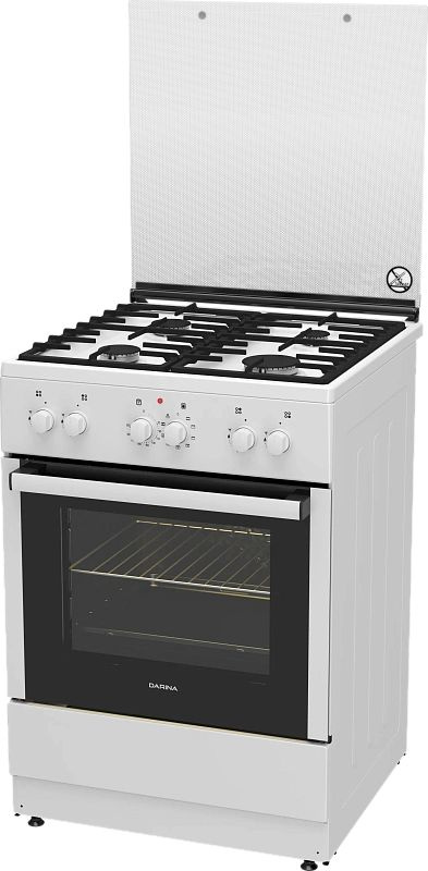 Плита Комбинированная Darina 1F1 12311 W белый (стеклянная крышка) реш.чугун
