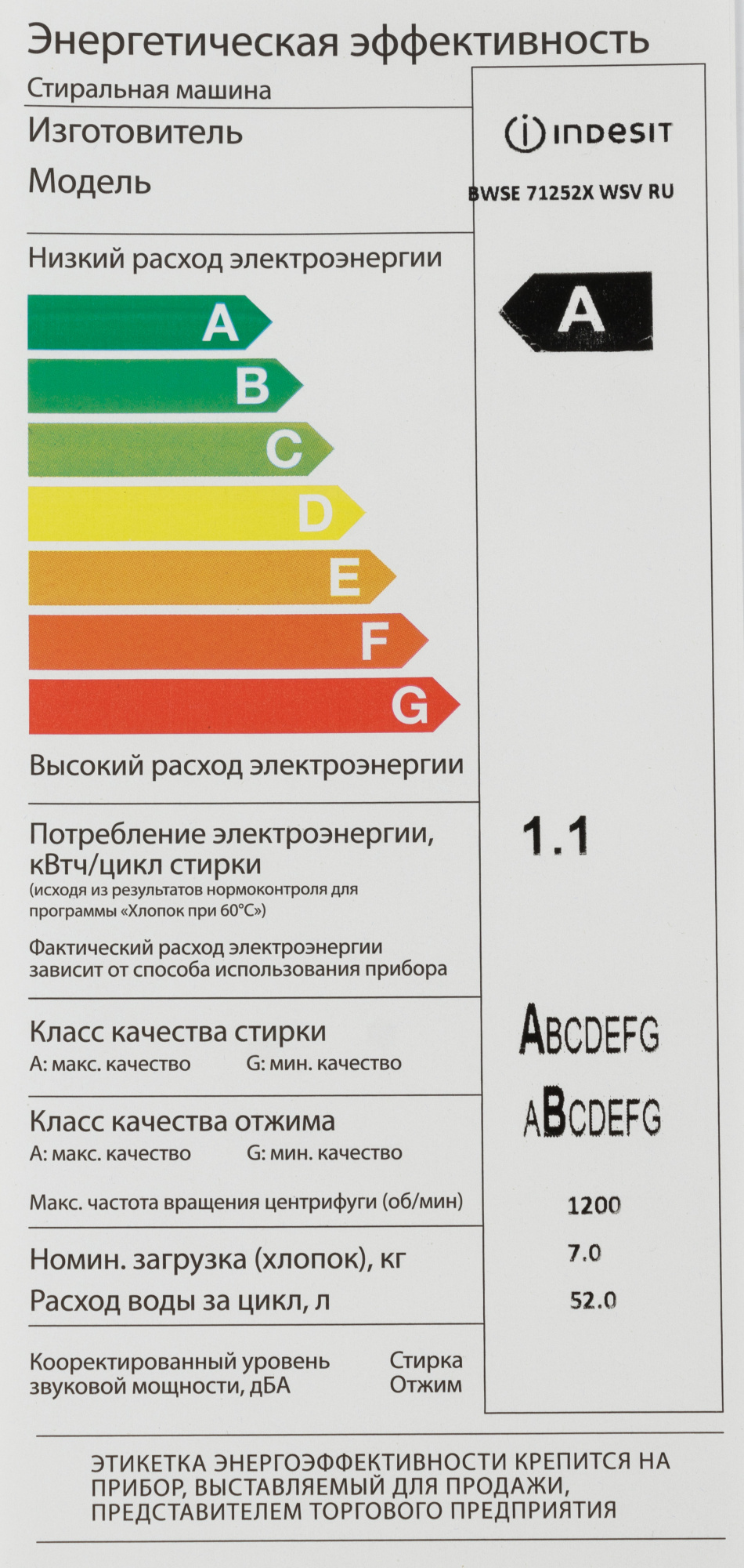Стиральная машина Indesit BWSE 71252X WSV RU — фото 17