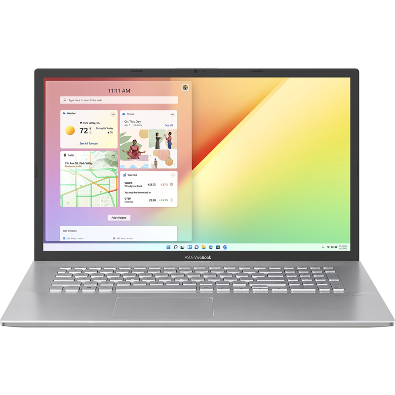 Ноутбук ASUS X712EA-AU458W (90NB0TW1-M06330) 17.3"(1920x1080 (матовый) IPS)/Intel Core i3 1115G4(3Ghz)/8192Mb/256PCISSDGb/noDVD/Int:Intel UHD Graphics/Cam/BT/WiFi/2.3kg/Transparent Silver/W11