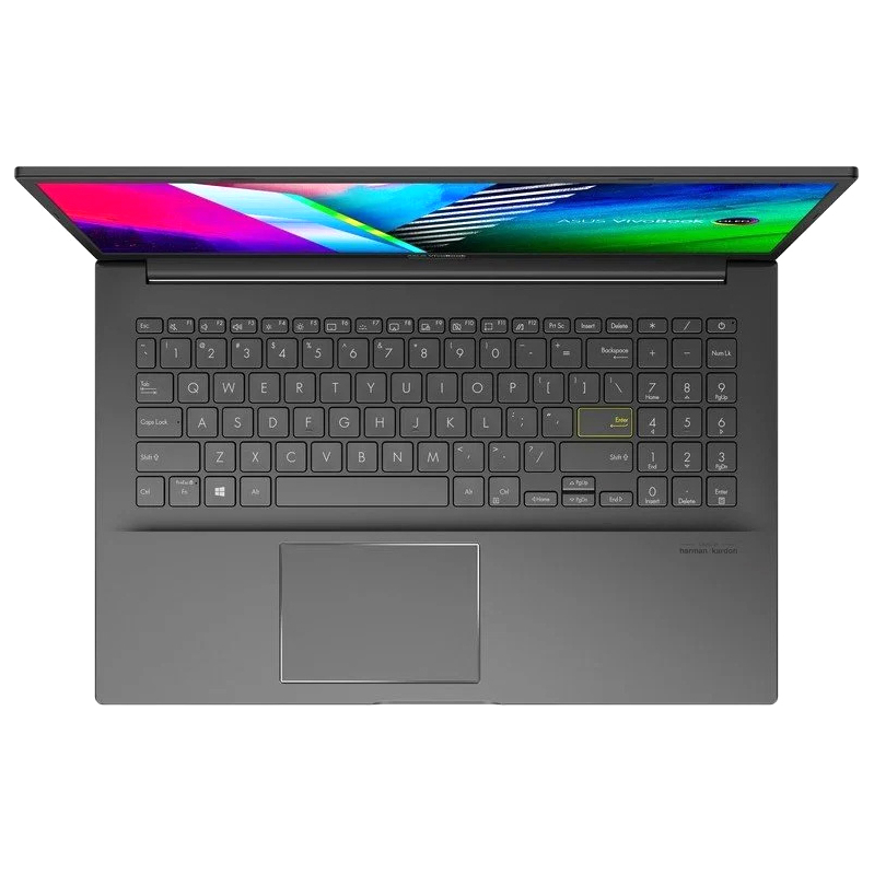 Ноутбук ASUS K513EA-L13049W (90NB0SG1-M00JF0) 15.6"(1920x1080 OLED)/Intel Core i5 1135G7(2.4Ghz)/16384Mb/512PCISSDGb/noDVD/Int:Intel Iris Xe Graphics/Cam/BT/WiFi/war 1y/1.8kg/Indie Black/W11 — фото 2