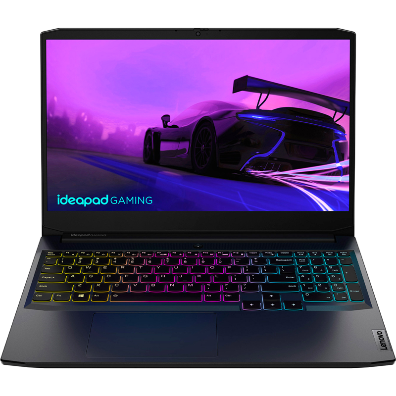Ноутбук Lenovo IdeaPad Gaming 3 15IHU6 (82K1015URK) 15.6"(1920x1080 IPS)/Intel Core i7 11370H(3.3Ghz)/16384Mb/512SSDGb/noDVD/Ext:nVidia GeForce RTX3050(4096Mb)/Cam/BT/WiFi/45WHr/war 1y/2.25kg/black/no