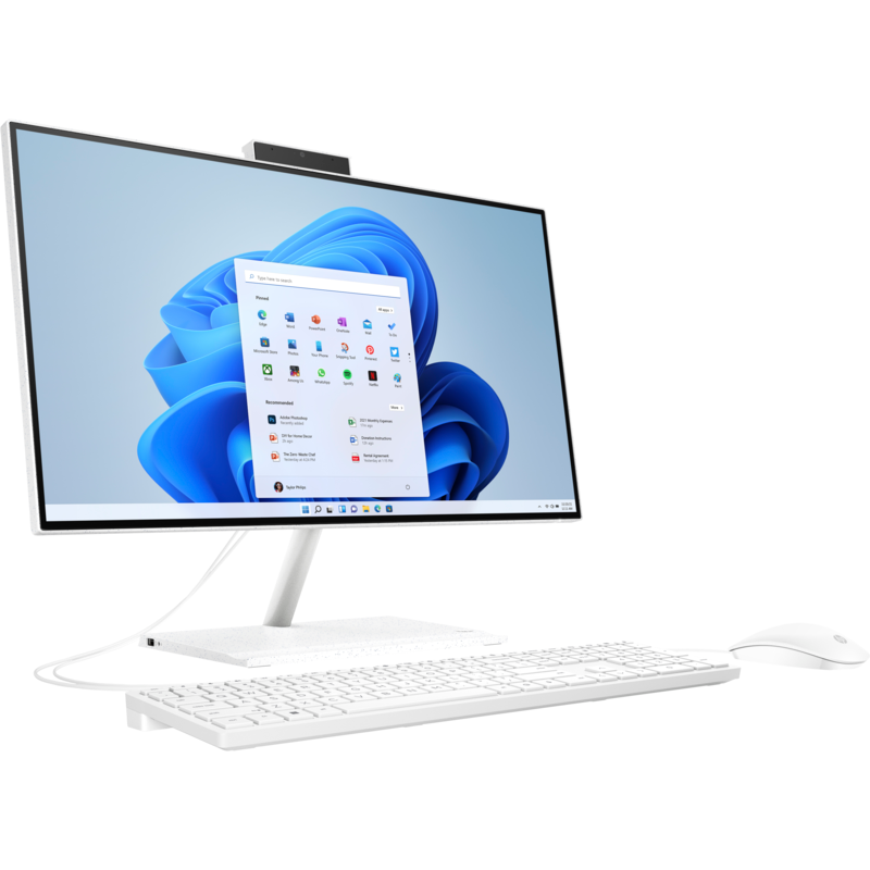 Моноблок HP All-in-One 24-ck0006ny (65S74EA#BED) 23.8"(1920x1080 IPS)/Intel Core i7 12700T(1.4Ghz)/8192Mb/512PCISSDGb/noDVD/Int:Intel Internal Graphics /Cam/WiFi/war 1y/Snow White/W11 + EN kbd — фото 3