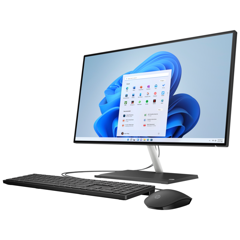 Моноблок HP All-in-One 24-ck0013ny (65S78EA#BED) 23.8"(1920x1080 IPS)/Intel Core i5 12400T(1.8Ghz)/16384Mb/512PCISSDGb/noDVD/Int:Intel Internal Graphics /Cam/WiFi/war 1y/Jack Black/W11 + EN kbd — фото 2