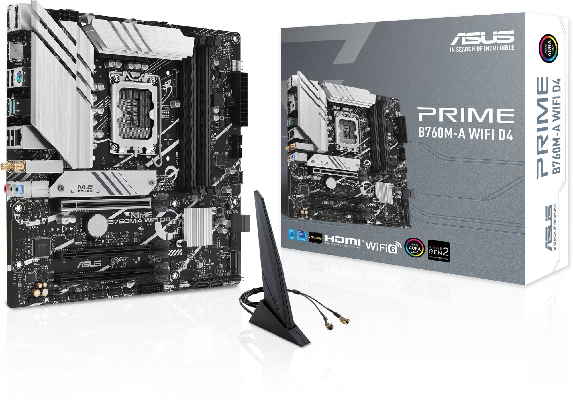 Материнская плата Asus PRIME B760M-A WIFI D4 Soc-1700 Intel B760 4xDDR4 mATX AC`97 8ch(7.1) GbLAN RAID+HDMI+DP — фото 4